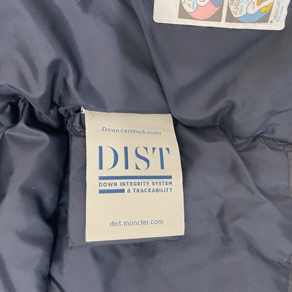 MONCLER {18-24} Puffer Coat Down Navy Blue Detachable Hood - Picture 14 of 16